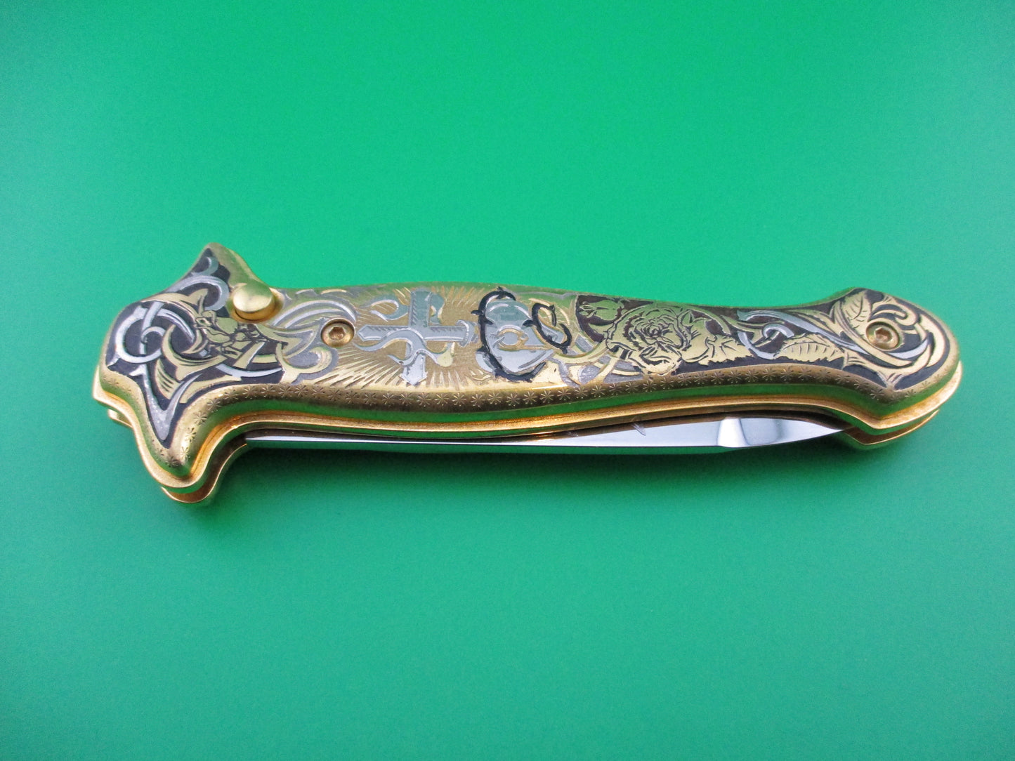 AGA Campolin Gold Sophy Limited edition automatic knife
