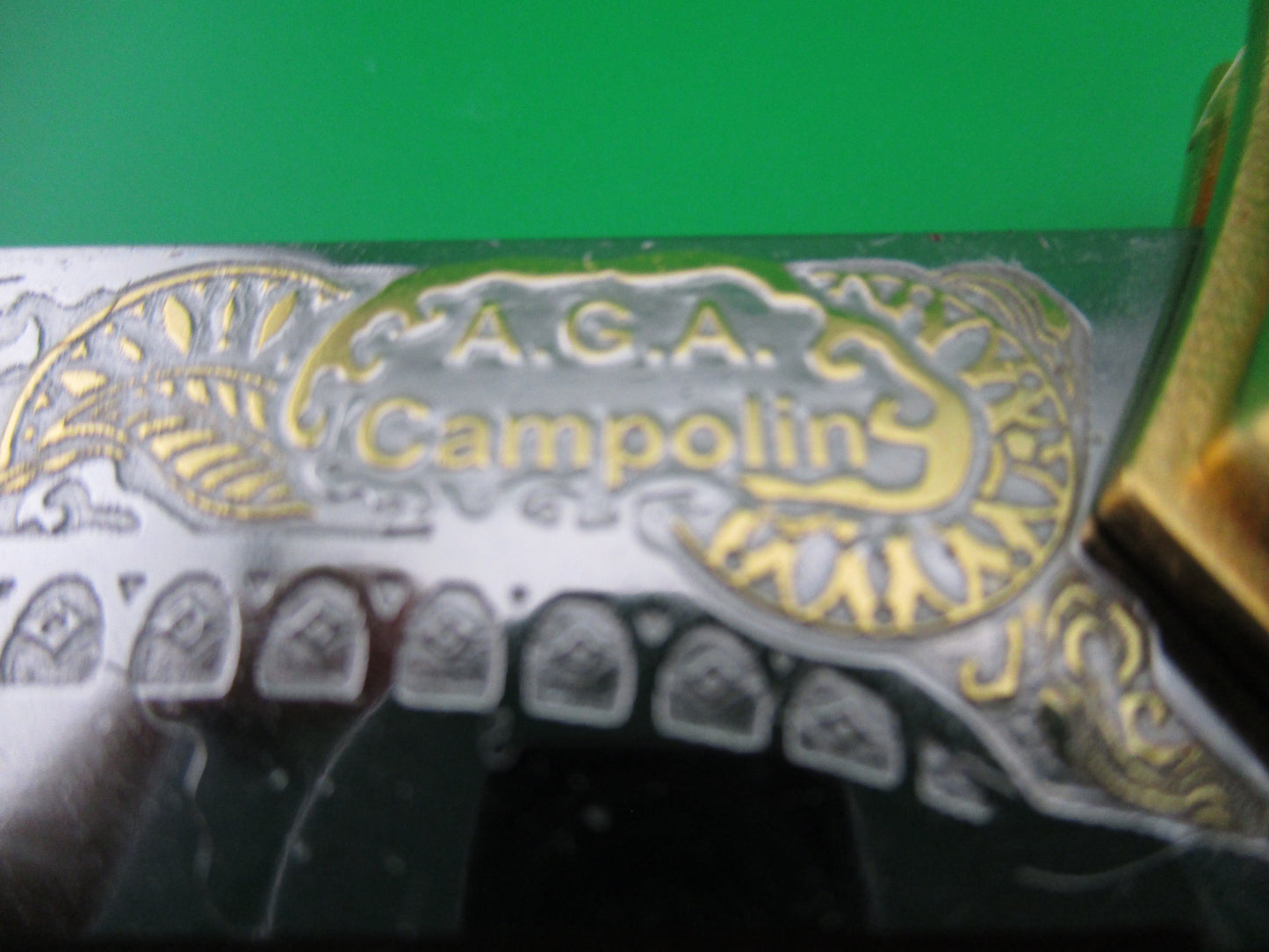 AGA CAMPOLIN GOLD AURY 1 of 20 Dia de la Muertos automatic knife