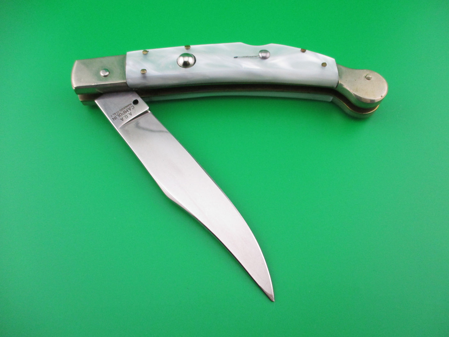 z AGA Campolin Sahara Pearlex Lockback Italian 70th anniversary limited edition switchblade