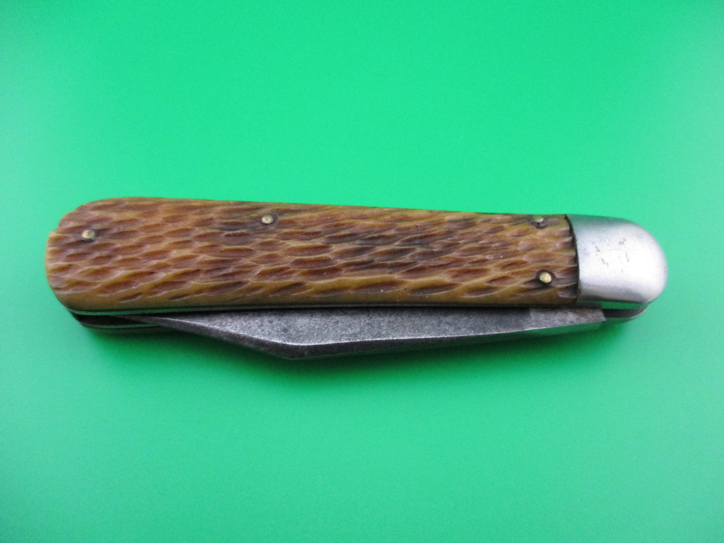 z Schrade Cut Co 1553 3/4 Vintage Scout Bone switchblade knife