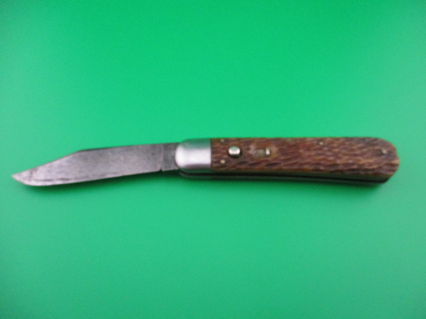 z Schrade Cut Co 1553 3/4 Vintage Scout Bone switchblade knife