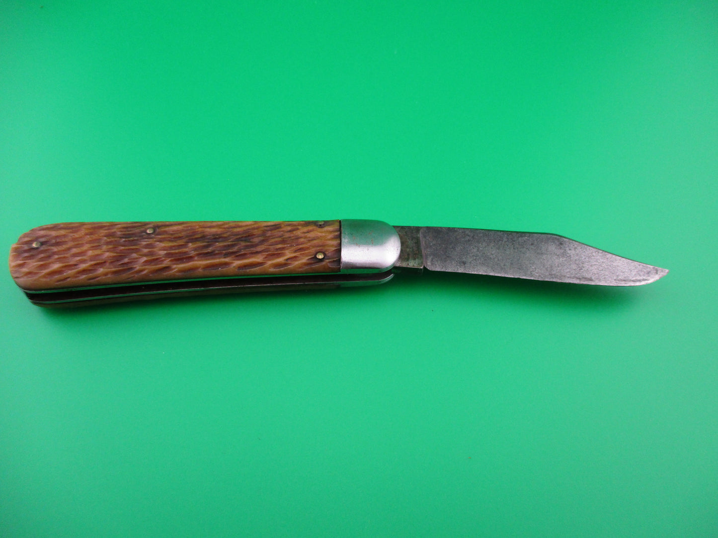 z Schrade Cut Co 1553 3/4 Vintage Scout Bone switchblade knife