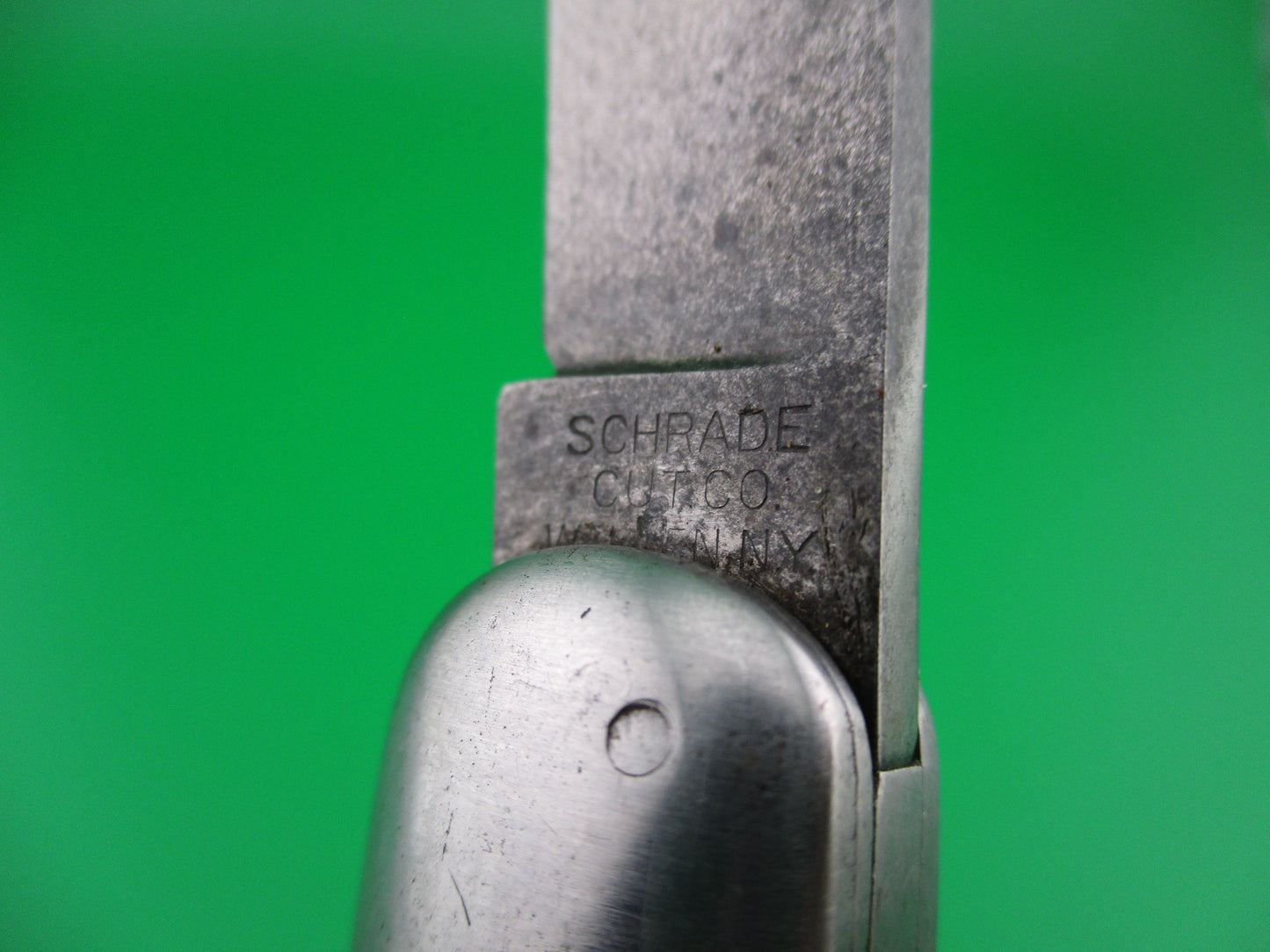 z Schrade Cut Co 1553 3/4 Vintage Scout Bone switchblade knife