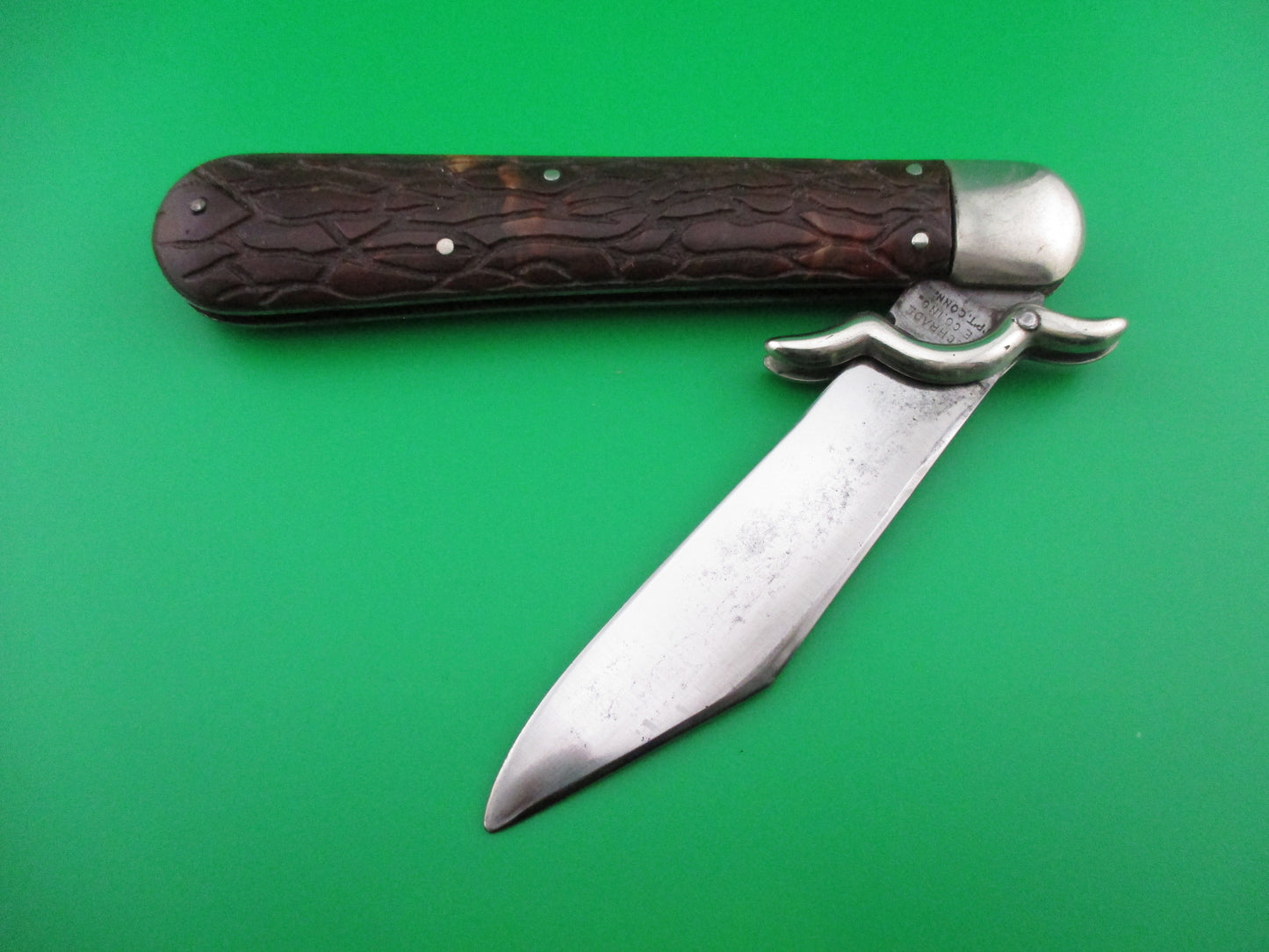 z PRESTO Vintage Lazy W folding guards Wormgroove switchblade