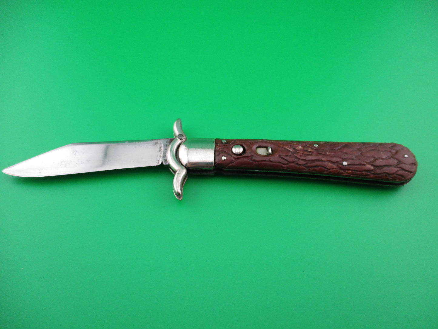 z PRESTO Vintage Lazy W folding guards Wormgroove switchblade