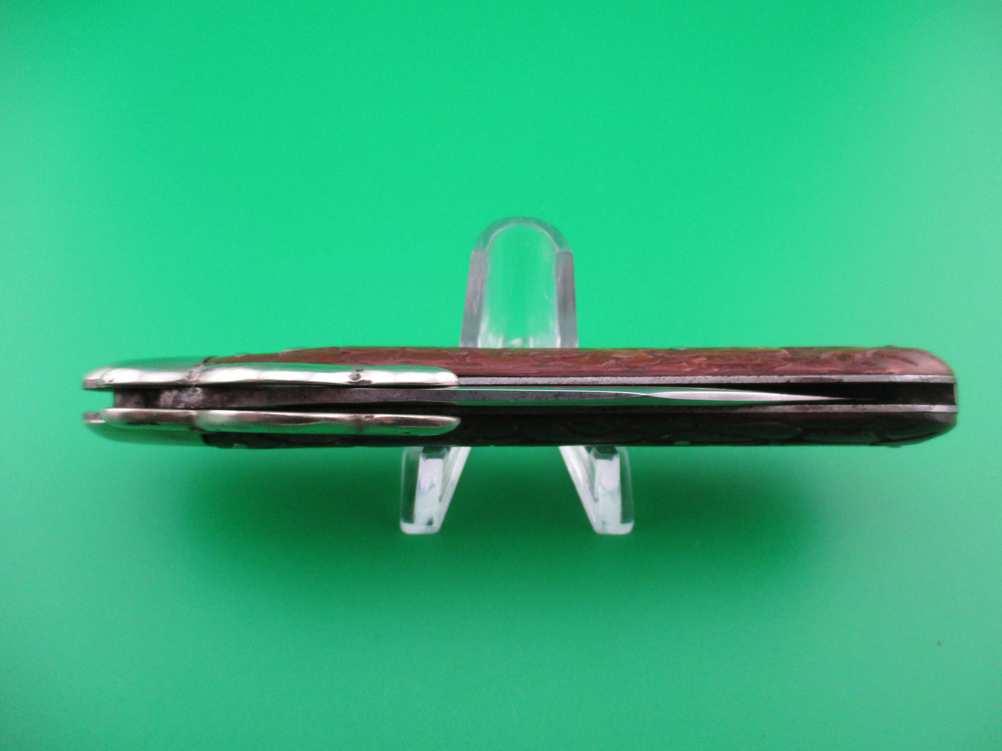 z PRESTO Vintage Lazy W folding guards Wormgroove switchblade