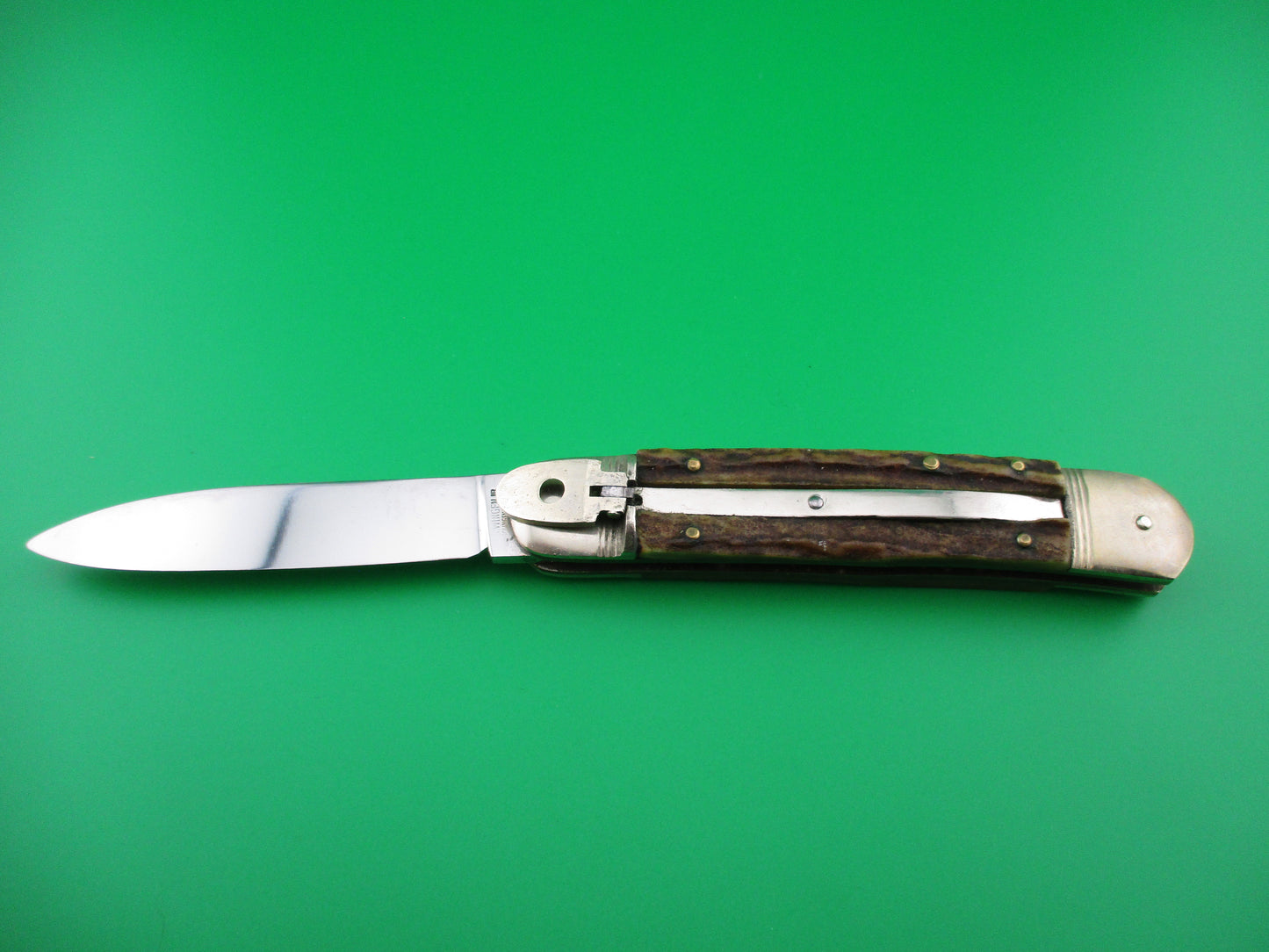 z Anton Wingen Jr SOLINGEN GERMANY ROSTFREI 11cm Stag lever switchblade