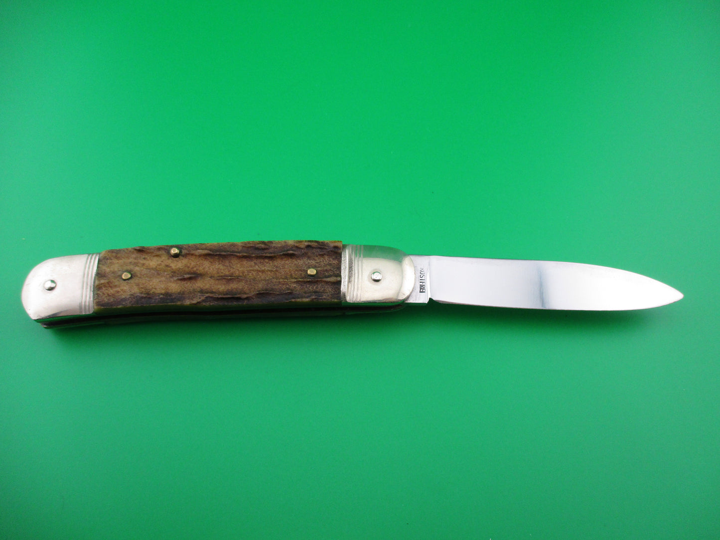 z Anton Wingen Jr SOLINGEN GERMANY ROSTFREI 11cm Stag lever switchblade