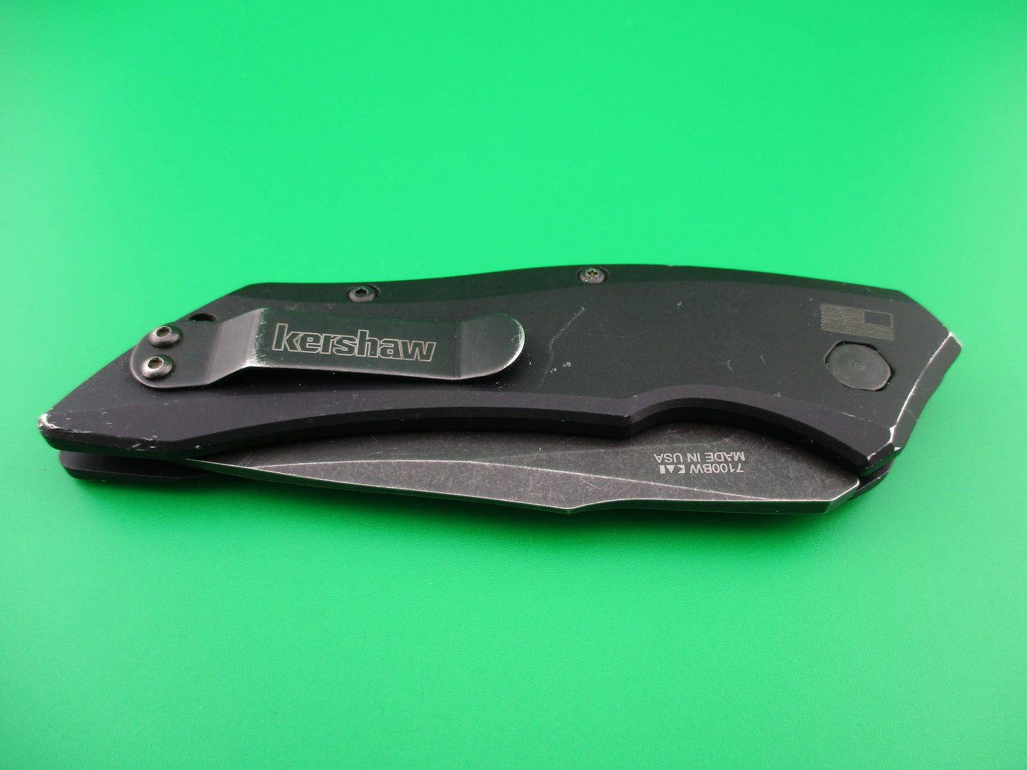 z Kershaw Launch 1 Auto 7100BW Used switchblade knife