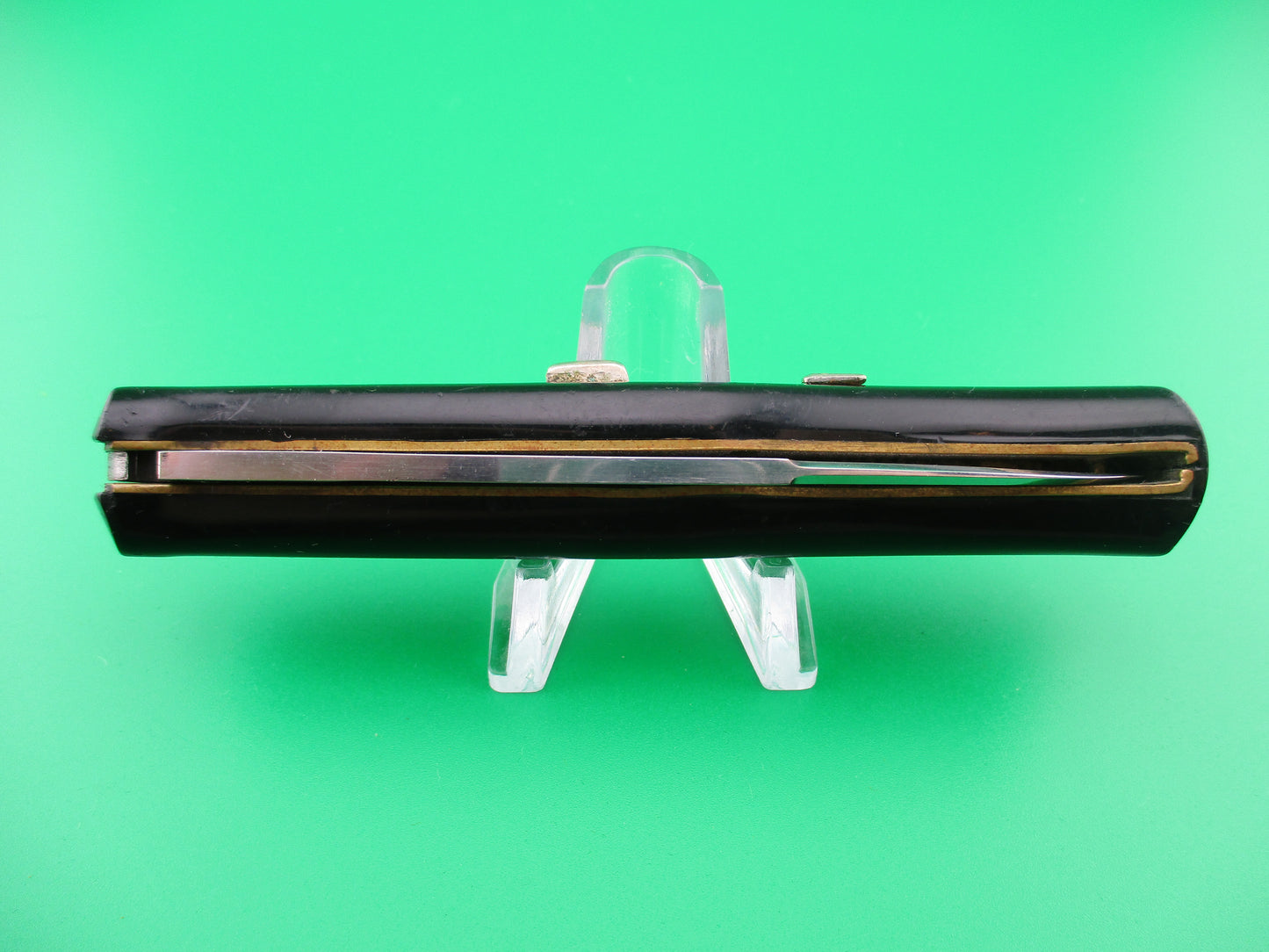 z INOX PATENT 21 cm Italian Ackermannchen style Black switchblade