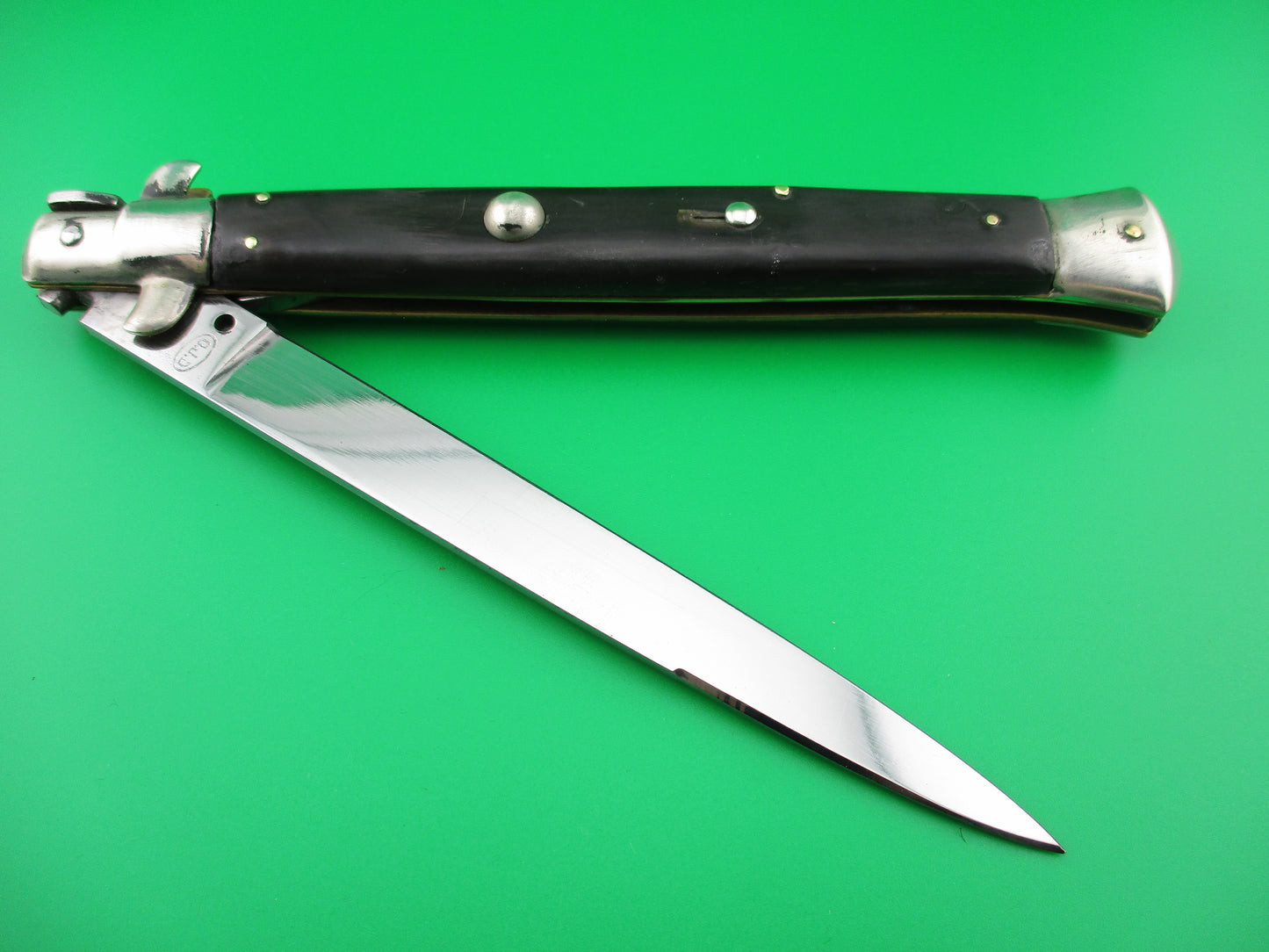 QJD Italian 33cm 1960s Transitional Rostfrei Stiletto automatic knife