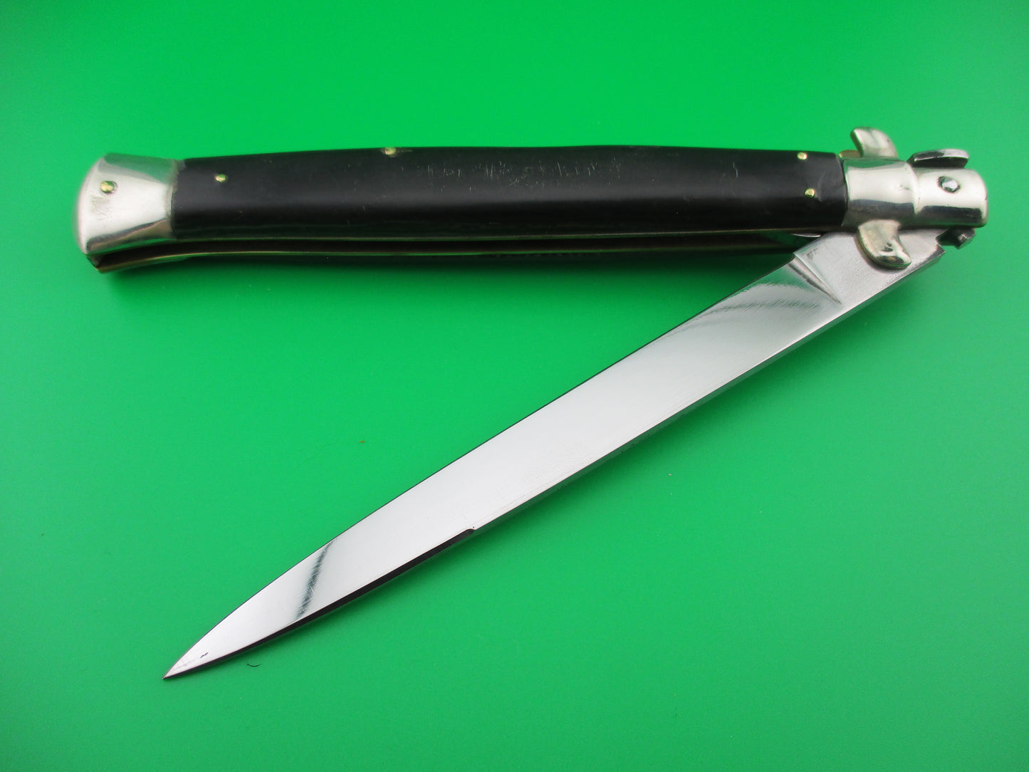 QJD Italian 33cm 1960s Transitional Rostfrei Stiletto automatic knife