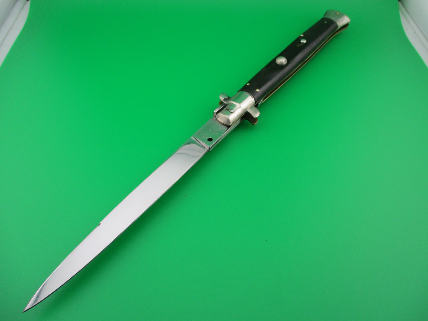 QJD Italian 33cm 1960s Transitional Rostfrei Stiletto automatic knife