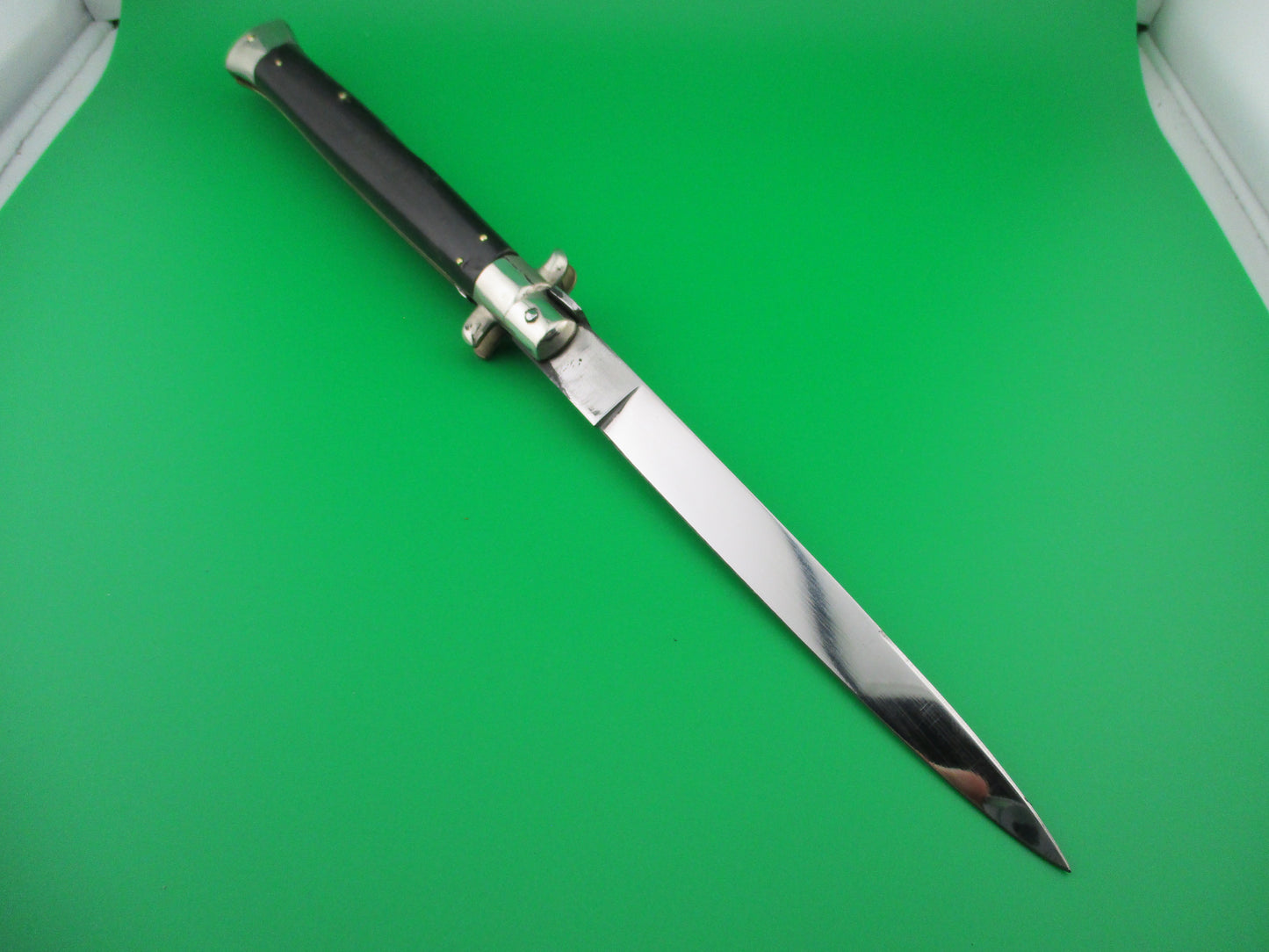QJD Italian 33cm 1960s Transitional Rostfrei Stiletto automatic knife