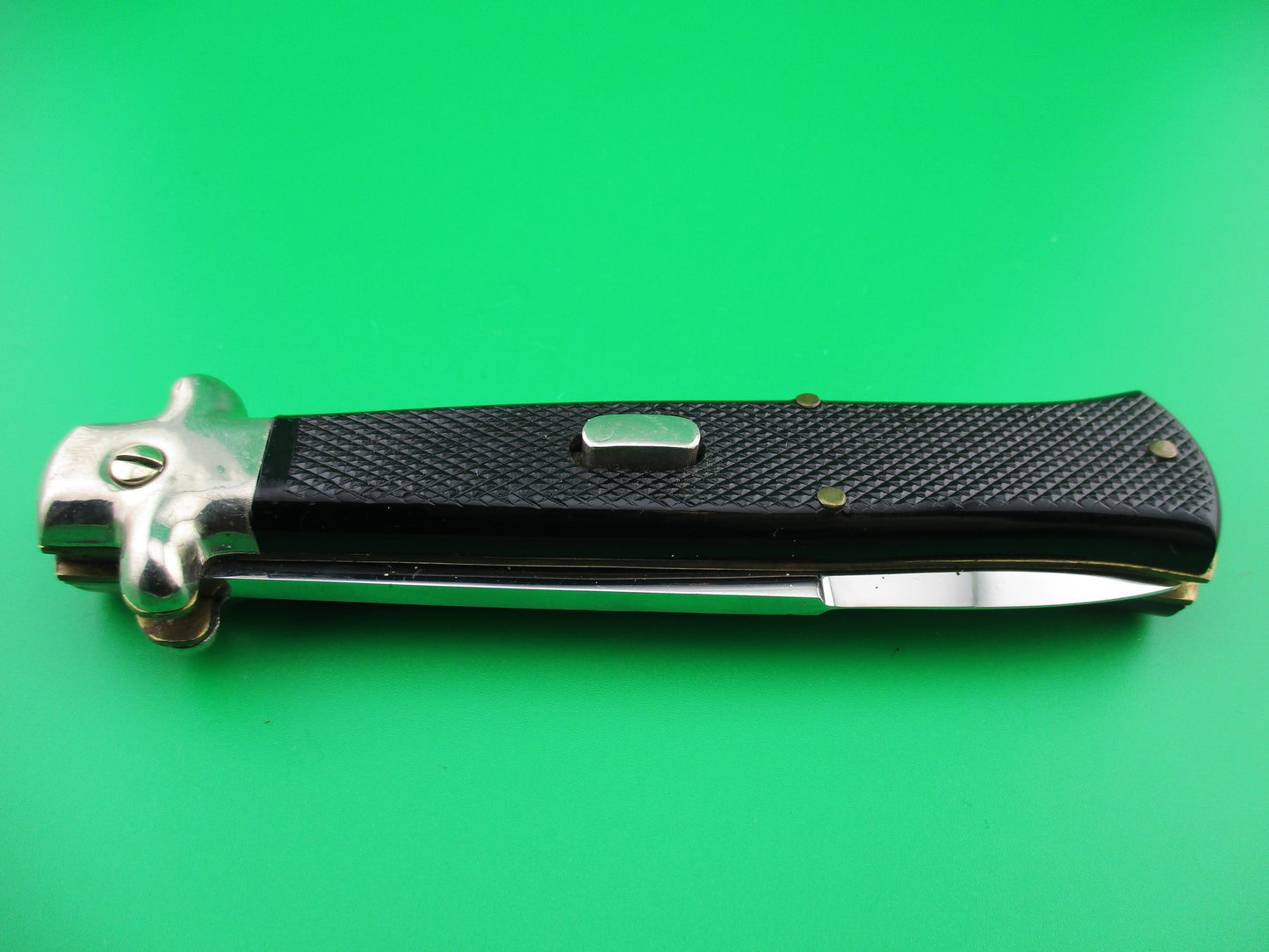 z FRENCH INOX vintage 23cm Swivel Button safety automatic knife
