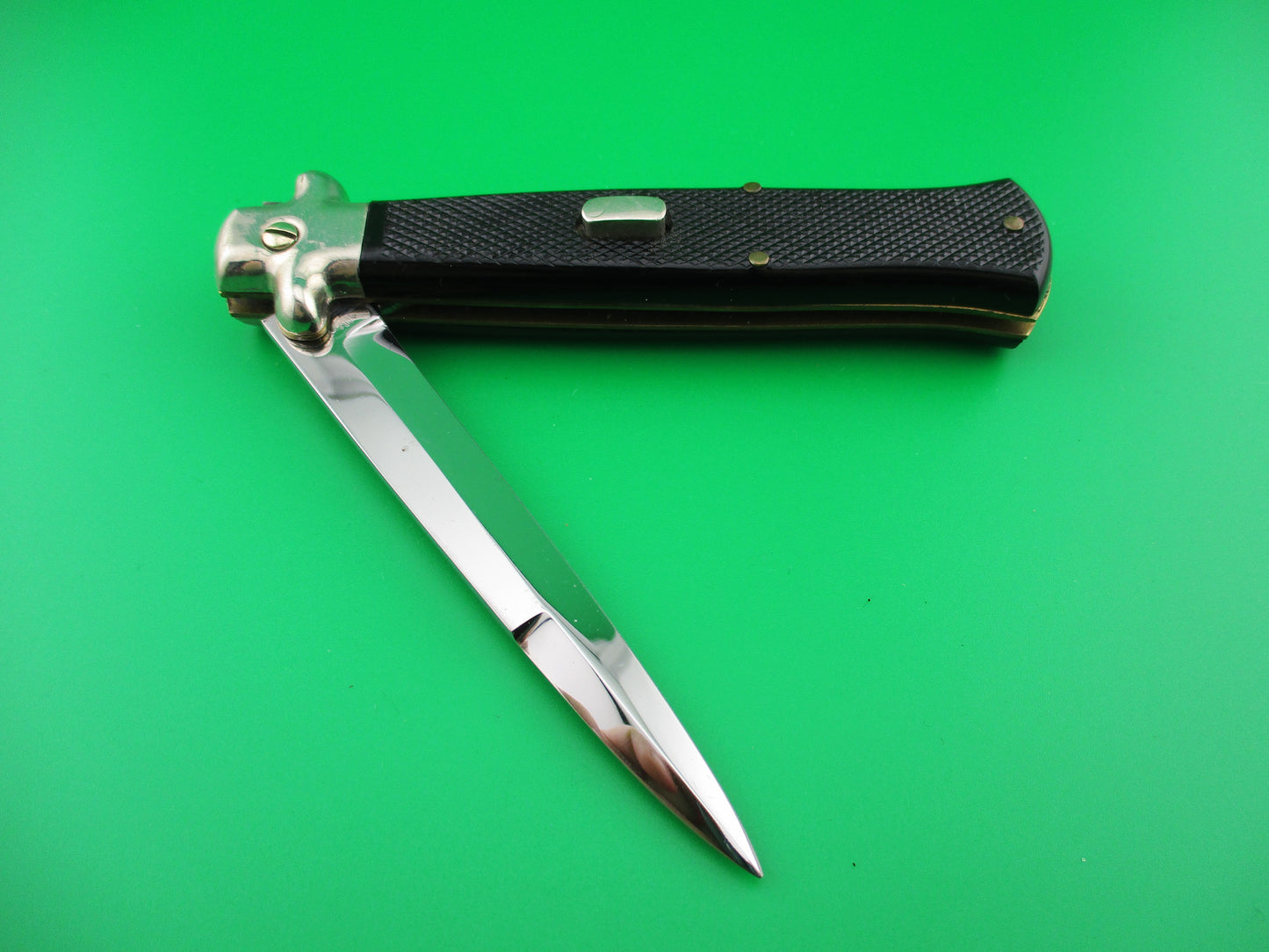 z FRENCH INOX vintage 23cm Swivel Button safety automatic knife