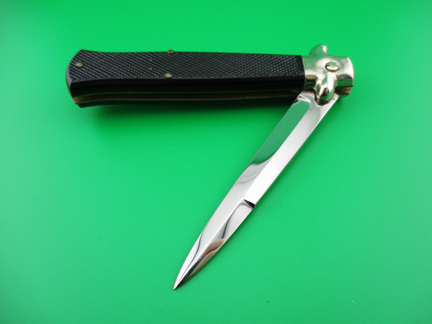 z FRENCH INOX vintage 23cm Swivel Button safety automatic knife
