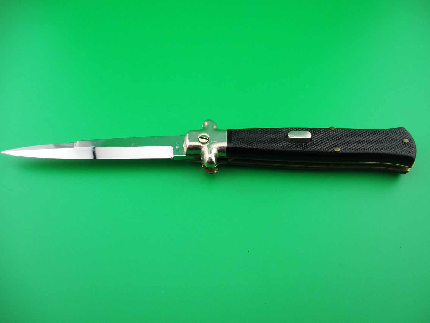 z FRENCH INOX vintage 23cm Swivel Button safety automatic knife