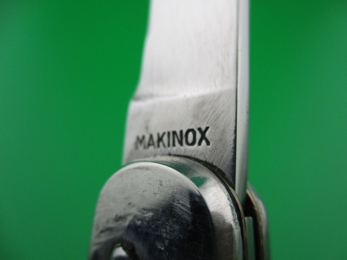 MAKINOX Vintage French 21cm Lever knife Horn scales automatic knife