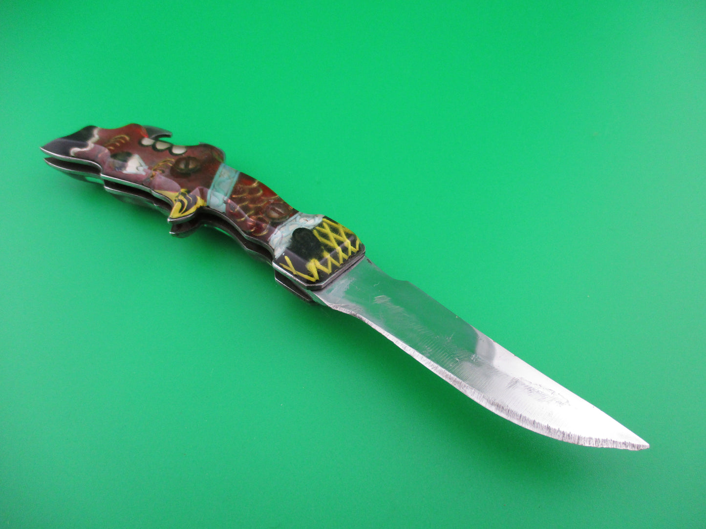 z RPK 15cm Russian Prison Knife Keychain switchblade Dragon bottle opener