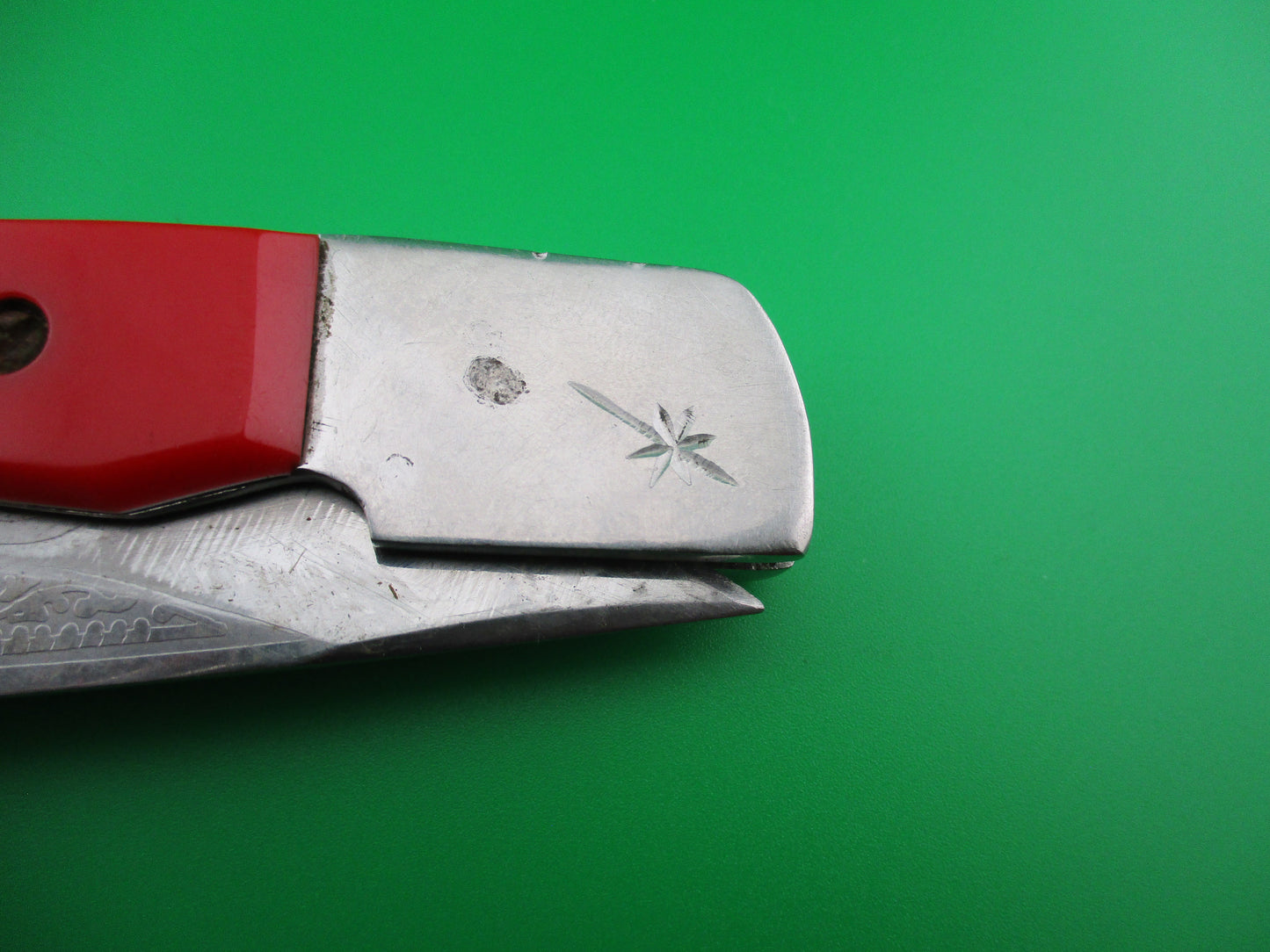 Vintage 26cm Russian Automatic Knife Red PAT LOTOS switchblade