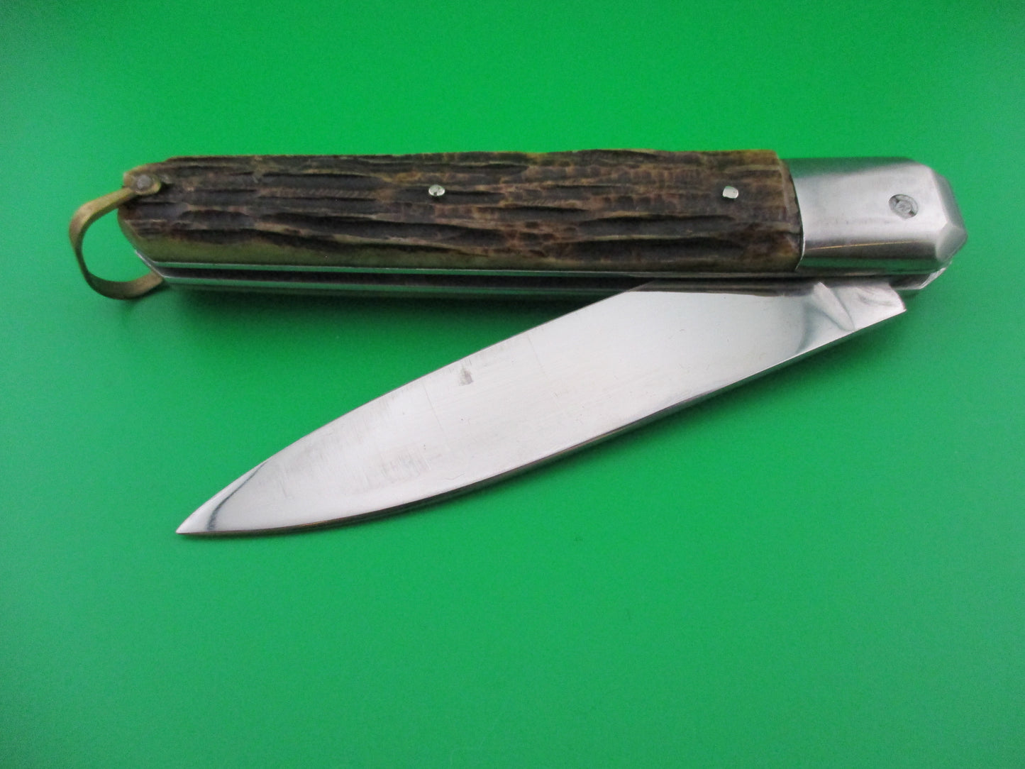 z INOX Vintage 27cm French Stag Large Coffin Knife switchblade