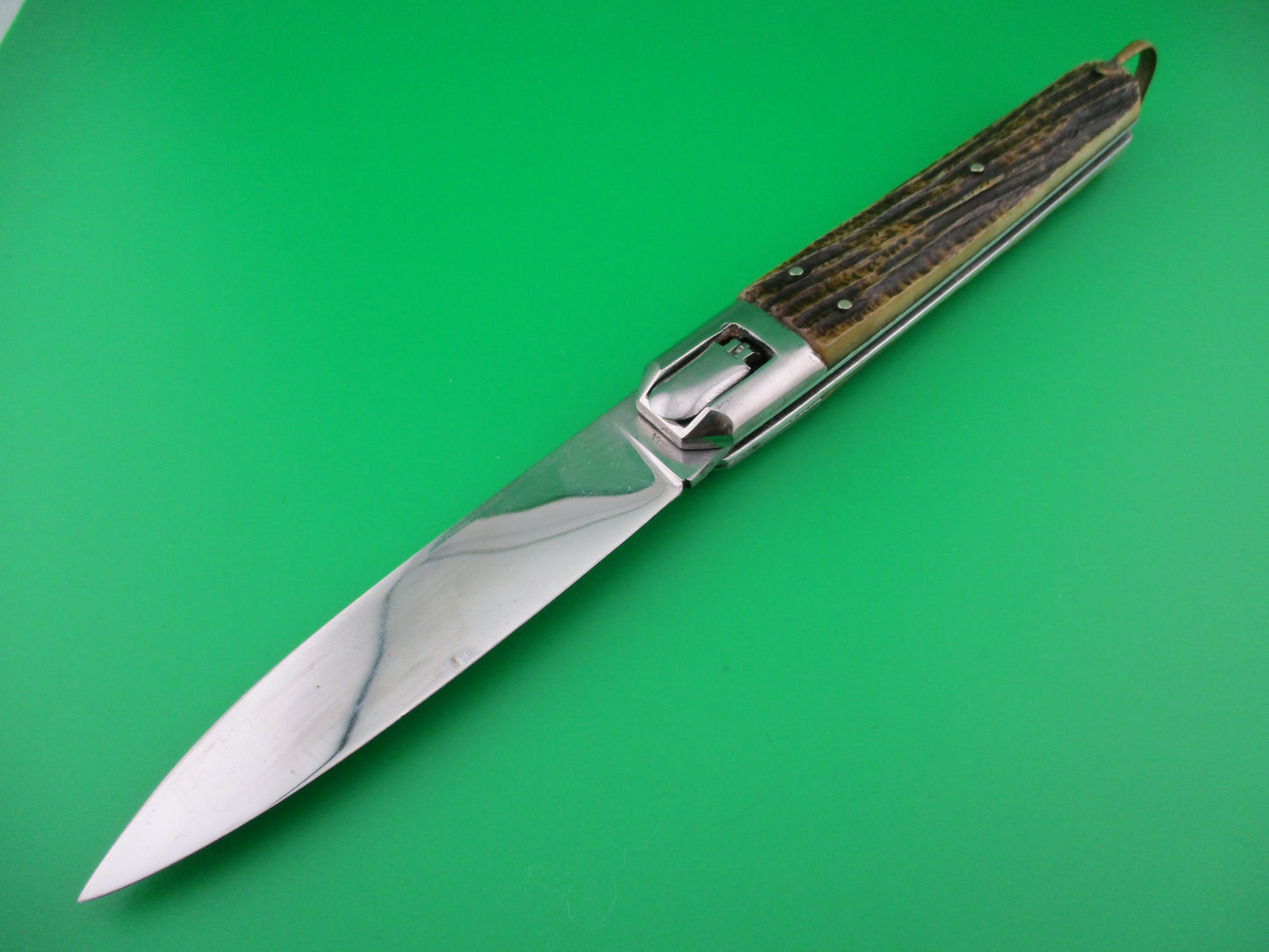 z INOX Vintage 27cm French Stag Large Coffin Knife switchblade