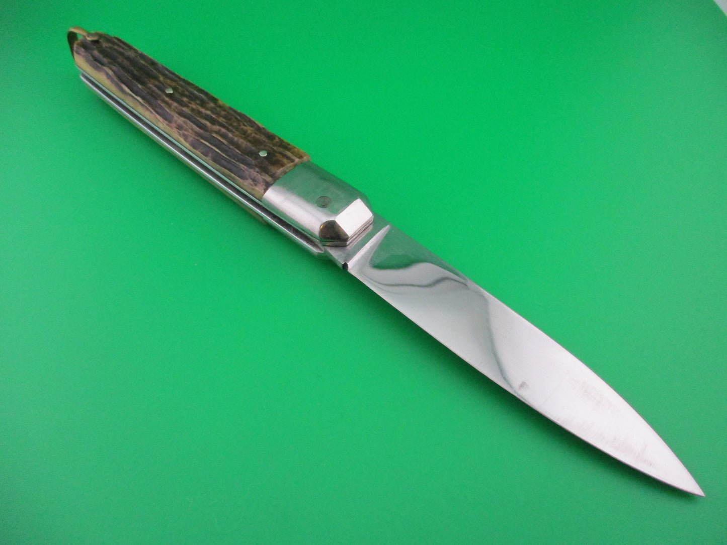 z INOX Vintage 27cm French Stag Large Coffin Knife switchblade