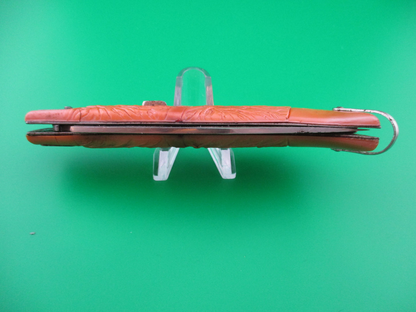 z Russian 22cm Tourist Souvenir switchblade Peach colored Hoof knife
