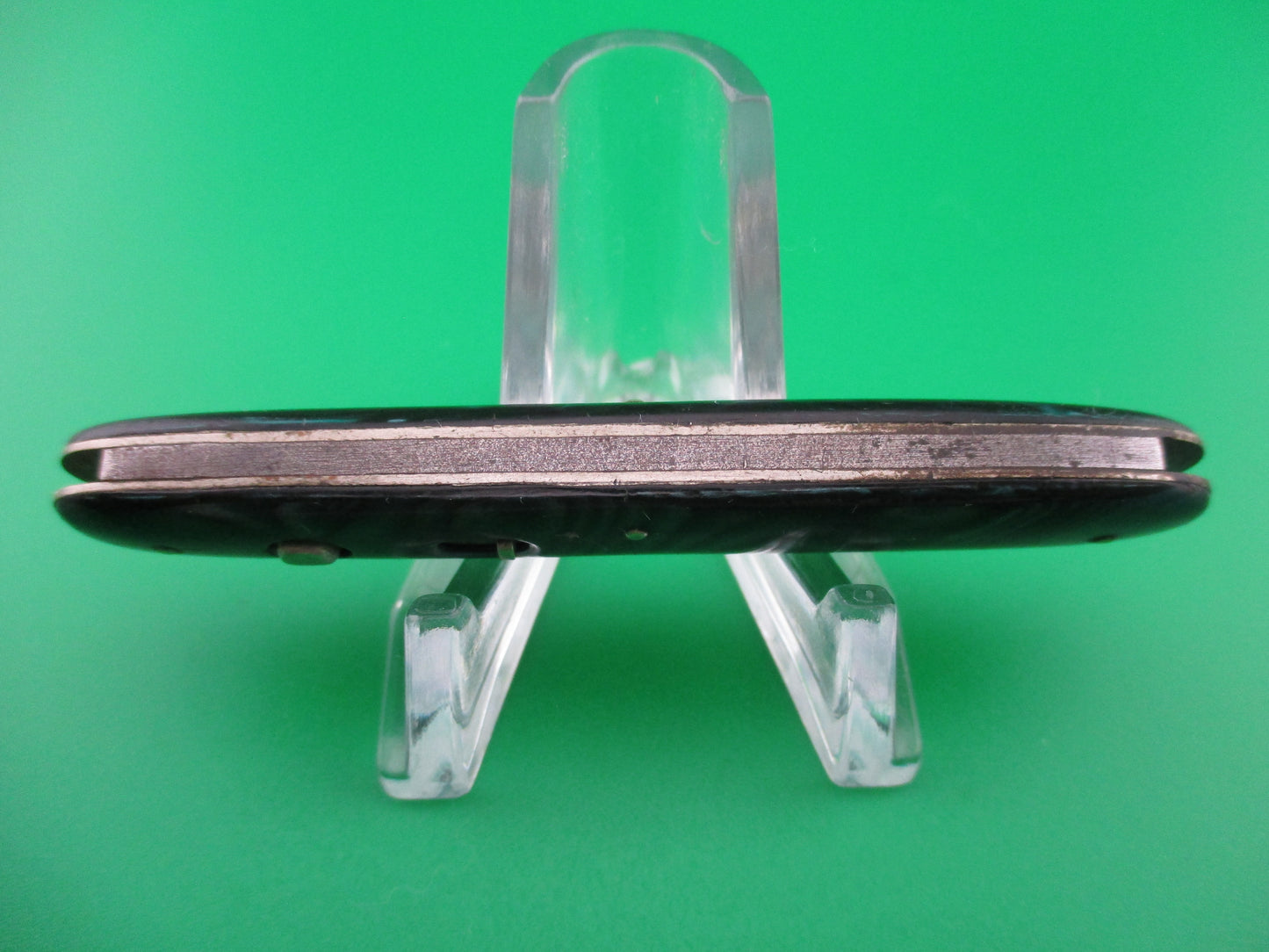 z Schrade Cut Co small double Green Pearl Waterfall cell switchblade knife