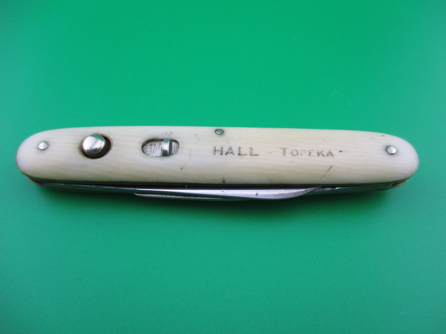z Schrade Cut Co medium double Hall Topeka Ivory Cell Spey/spear combo Office knife