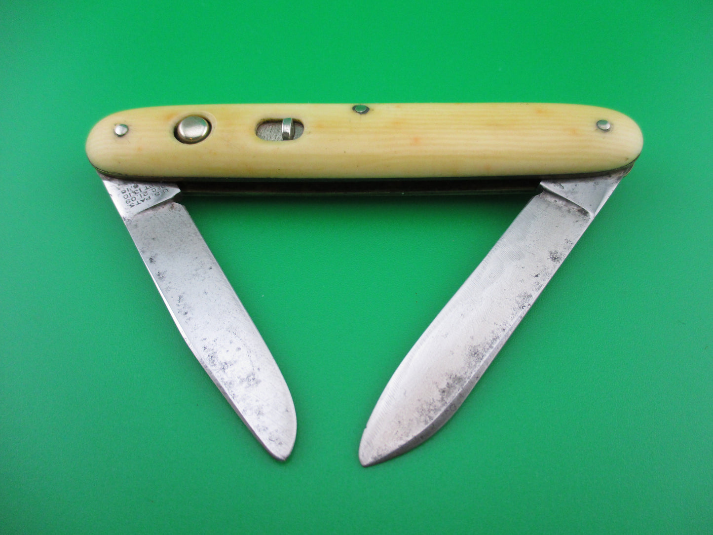z Schrade Cut Co medium double Hall Topeka Ivory Cell Spey/spear combo Office knife