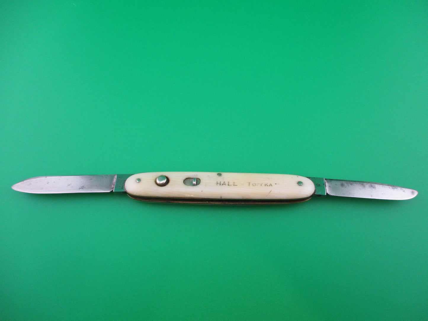 z Schrade Cut Co medium double Hall Topeka Ivory Cell Spey/spear combo Office knife