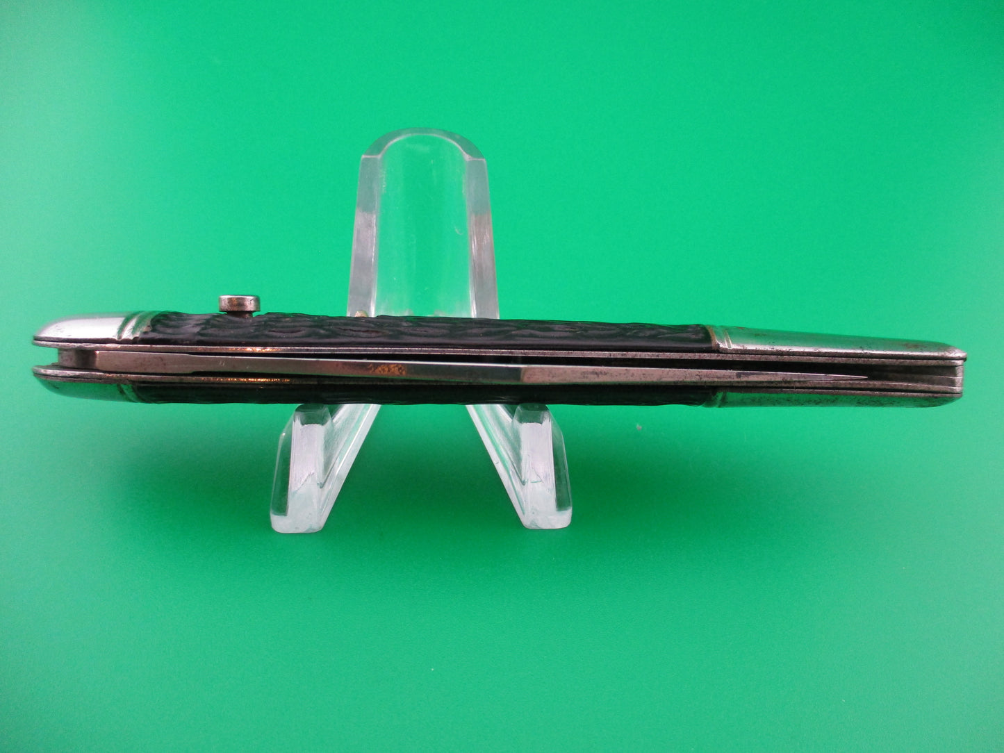 z Imperial 1950s vintage Toothpick Black Imitation jigged bone switchblade
