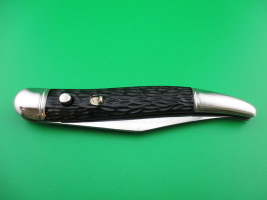 z Hammer Brand Imperial Toothpick Black Imitation jigged bone switchblade