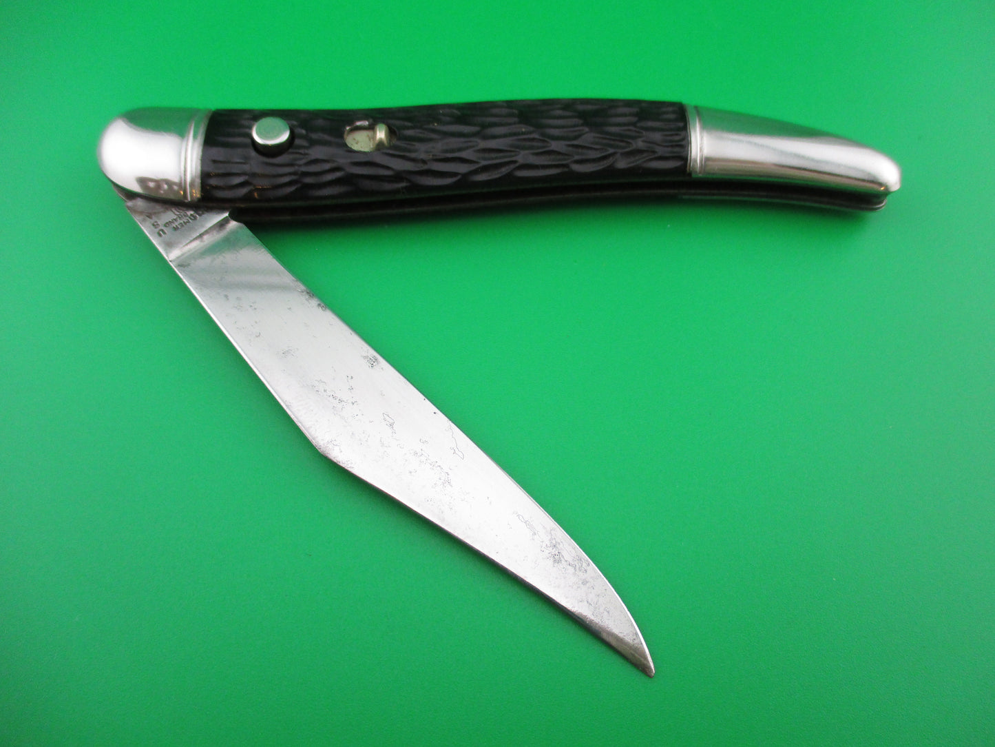 z Hammer Brand Imperial Toothpick Black Imitation jigged bone switchblade