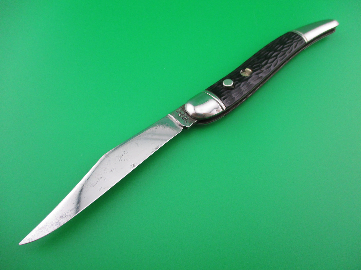 z Hammer Brand Imperial Toothpick Black Imitation jigged bone switchblade