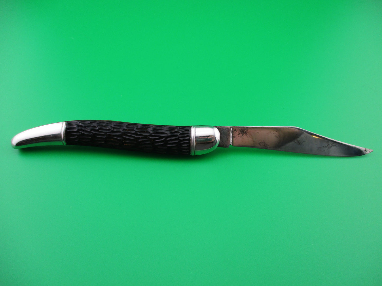 z Hammer Brand Imperial Toothpick Black Imitation jigged bone switchblade