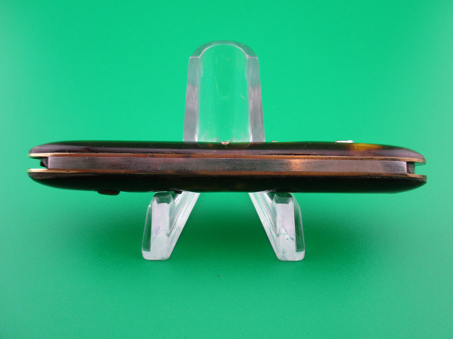 Schrade Cut Co medium double Tortoise celluloid switchblade