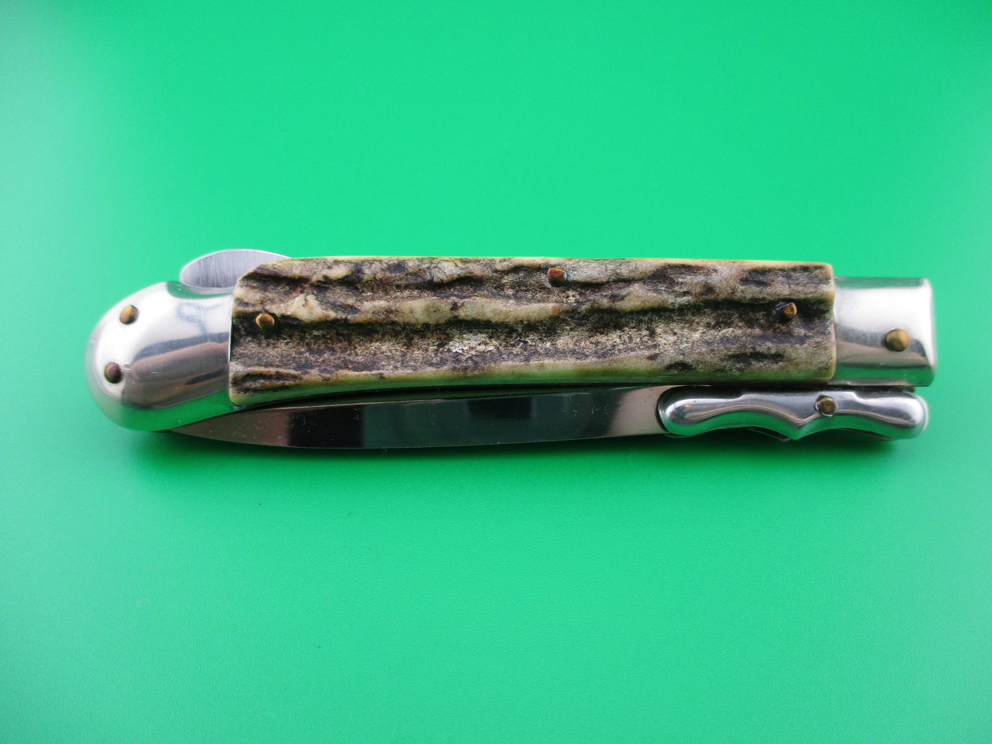 z Medici Rostfrie Vintage 19cm Italian Stag swing guard dagger automatic knife