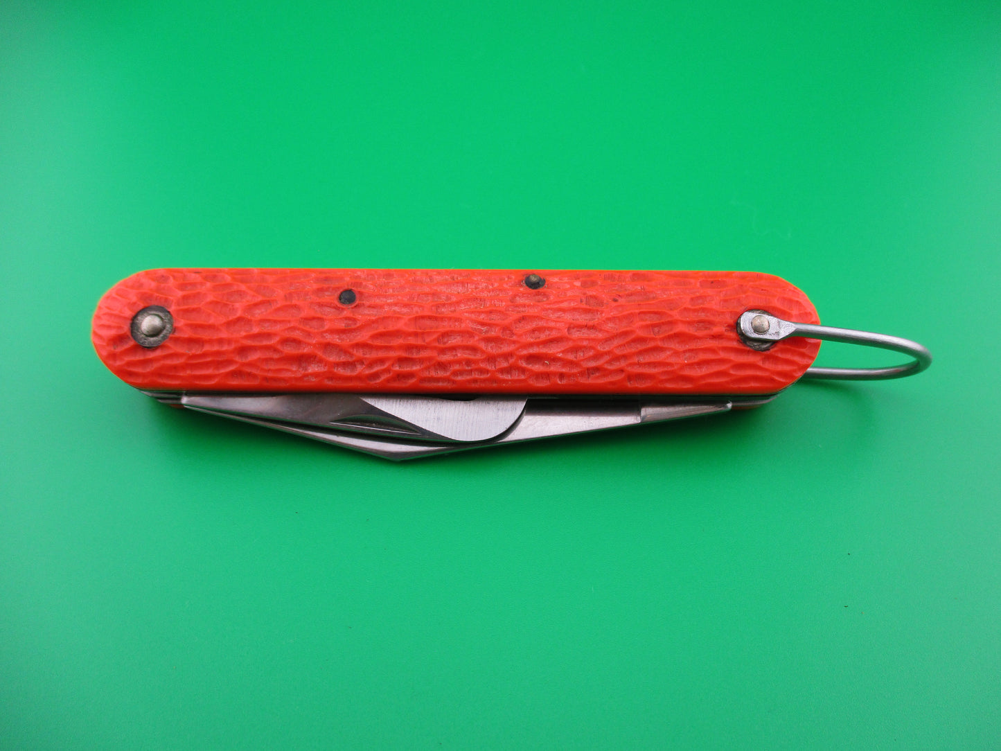 z CAMILLUS vintage MC1 Orange paratrooper automatic knife with hook blade