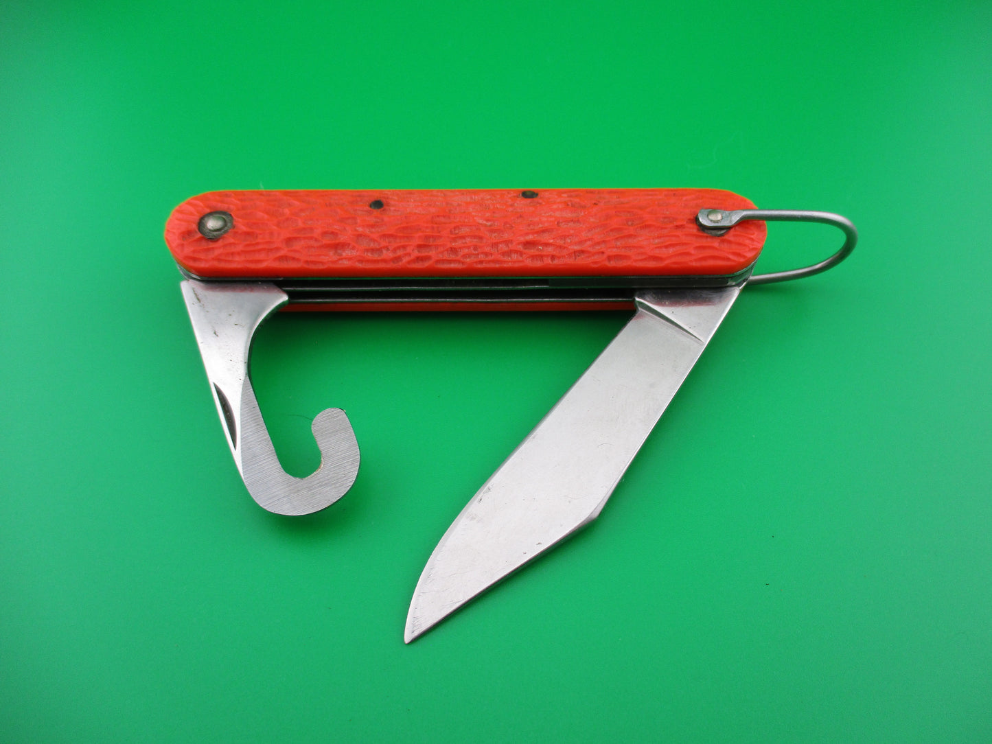 z CAMILLUS vintage MC1 Orange paratrooper automatic knife with hook blade