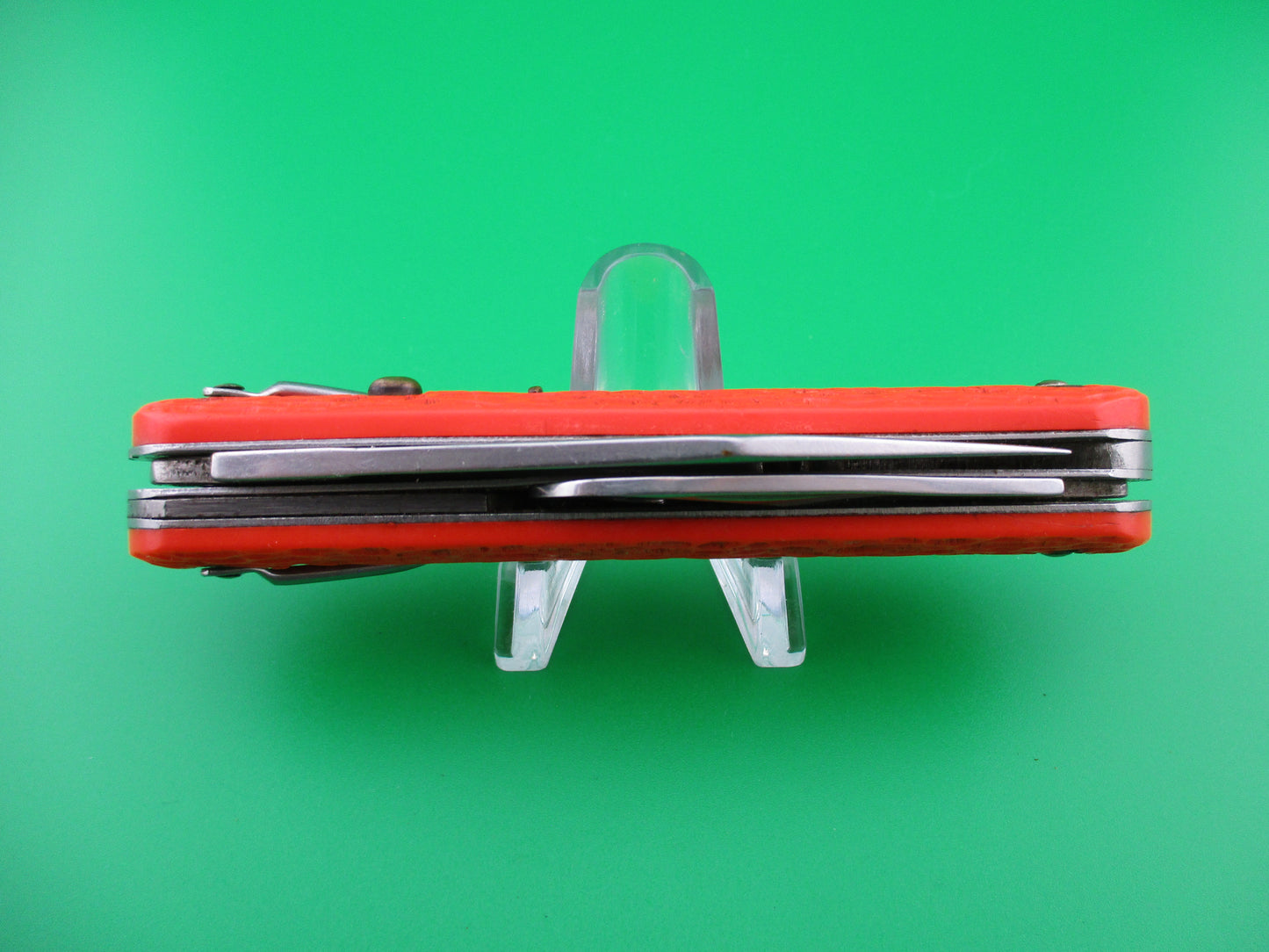 z CAMILLUS vintage MC1 Orange paratrooper automatic knife with hook blade