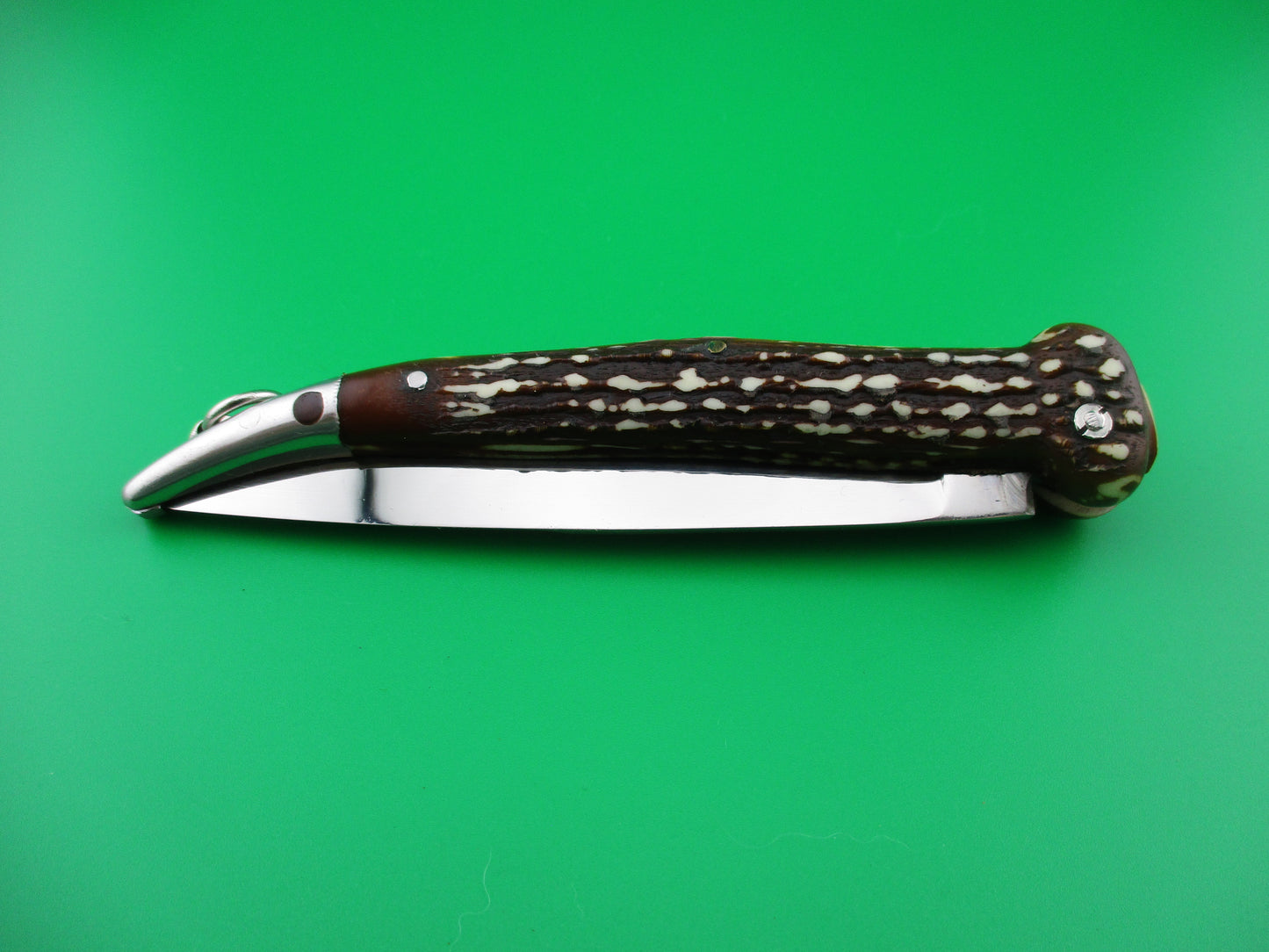 SMASH 24cm Vintage French Toothpick Faux Stag automatic knife