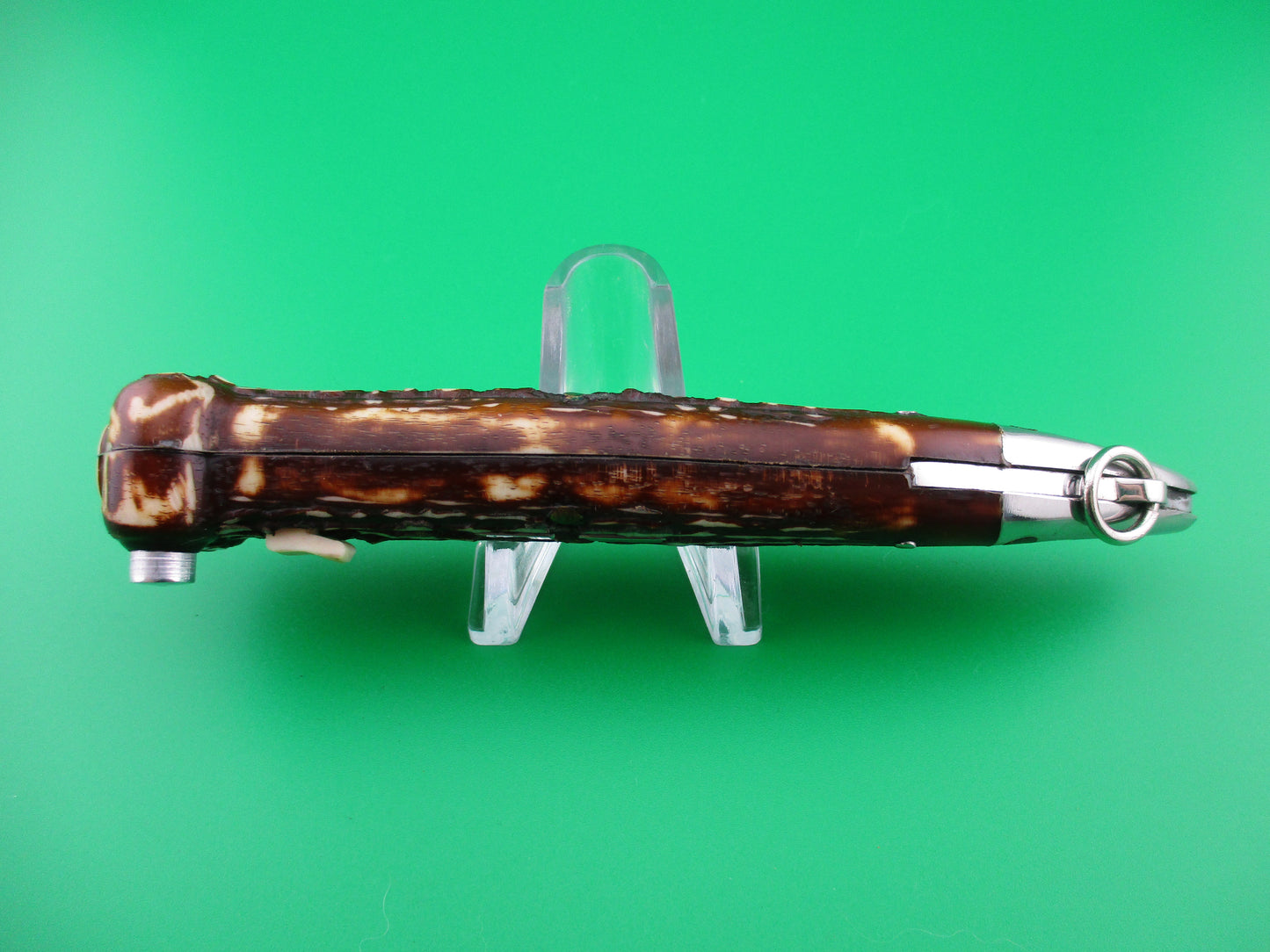 SMASH 24cm Vintage French Toothpick Faux Stag automatic knife