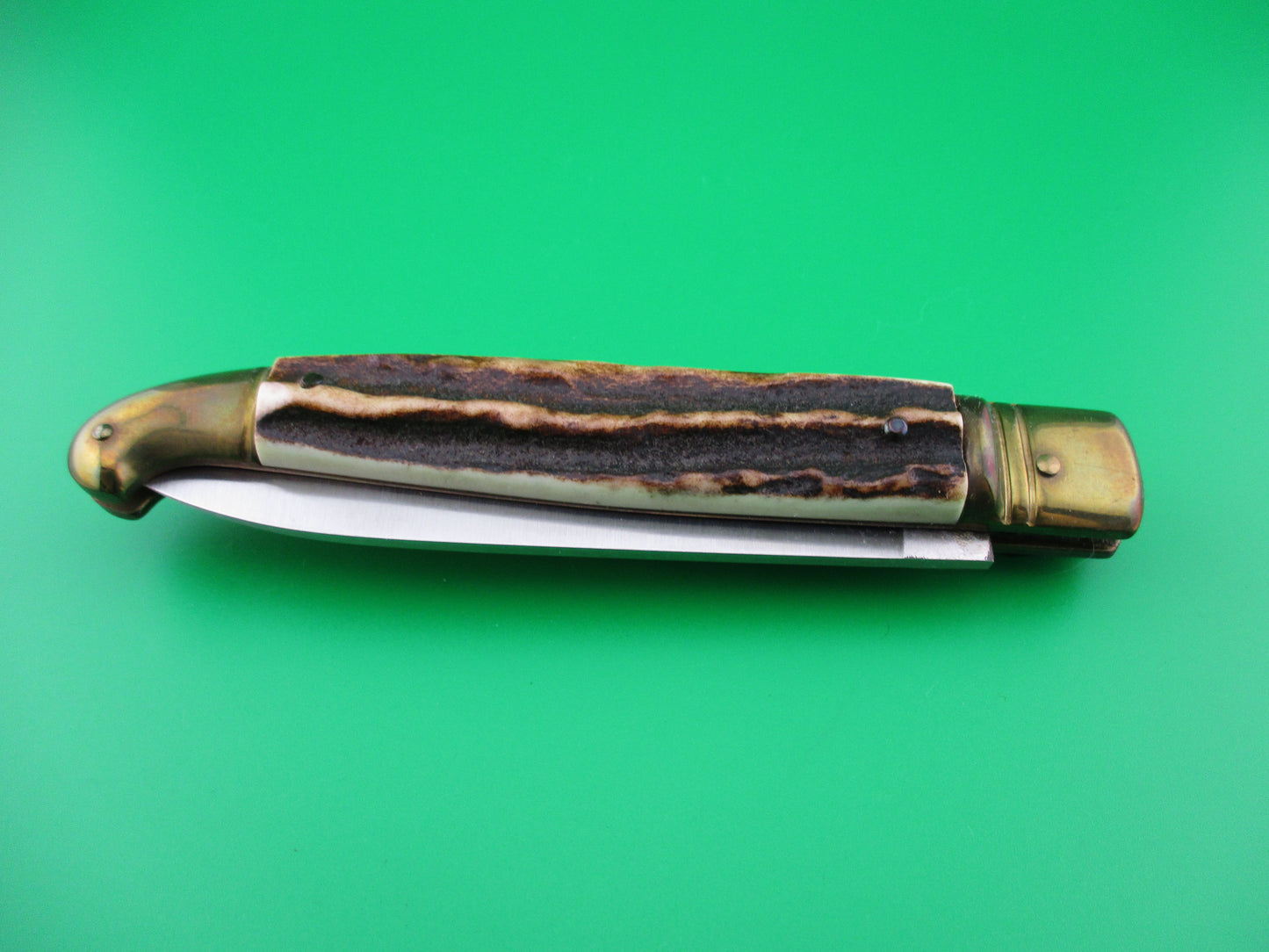 z Rostfrei Scorpion 24cm Stag Italian Birds Head Lever automatic knife
