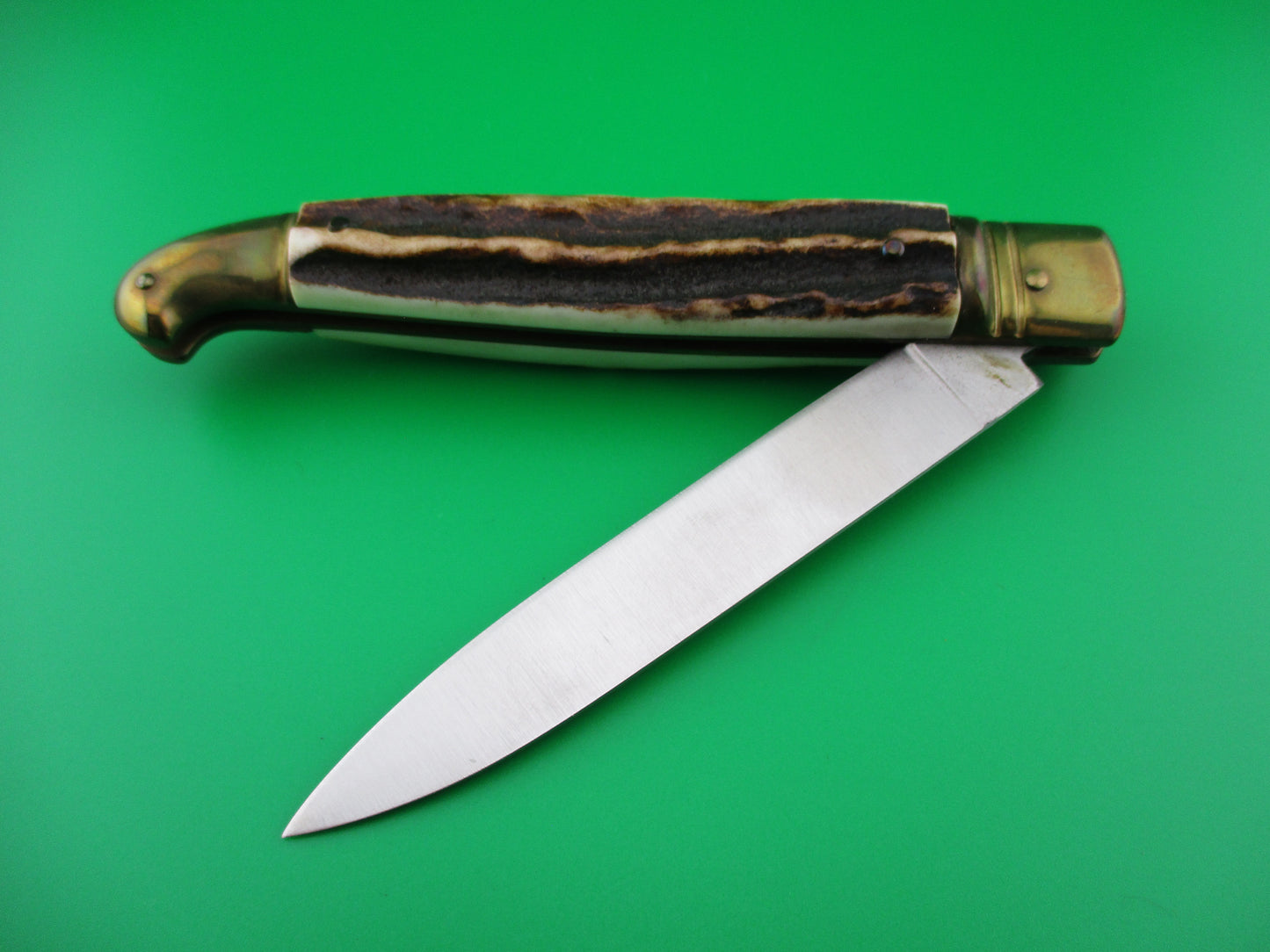 z Rostfrei Scorpion 24cm Stag Italian Birds Head Lever automatic knife