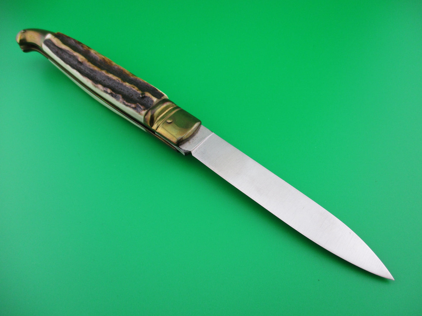 z Rostfrei Scorpion 24cm Stag Italian Birds Head Lever automatic knife