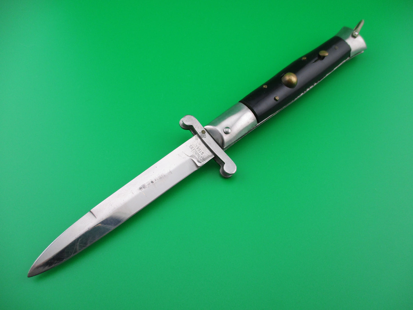 z Rizzuto Style STAINLESS STEEL 22cm Japanese Swing Guard automatic knife
