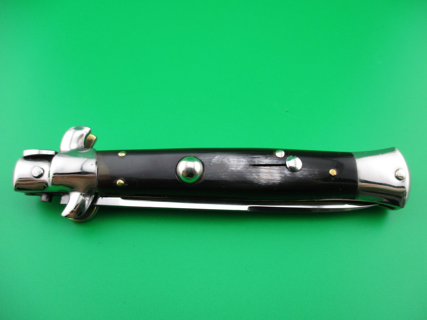 INOX 23cm Italian 1970s Vintage swivel bolster stiletto automatic knife